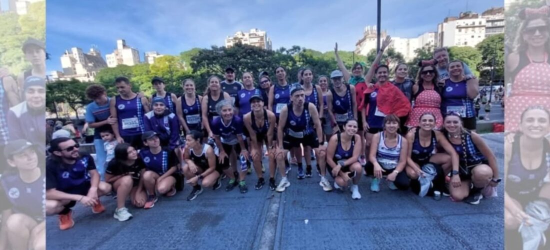 runners campana en la carrera de san silvestre
